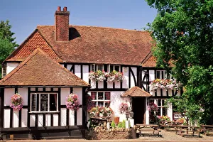 Eating And Drinking Prints: Village pub, Shere, Surrey, England, United Kingdom, Europe