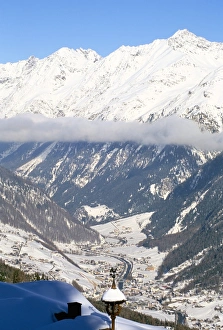 Tirol Prints: Village of Solden in Tirol Alps, Tirol, Austria, Europe