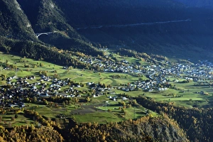 Jungfrau Aletsch Prints: Village of Termen near Brig, Valais, Swiss Alps, Switzerland, Europe