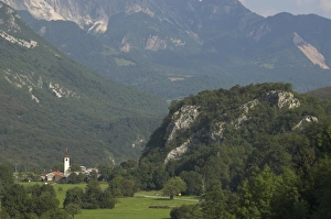 Julian Alps Prints: Village of Trnovo ob Soci in Soca Valley