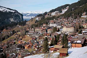 Village of Wengen, Bernese Oberland, Swiss Alps, Switzerland, Europe
