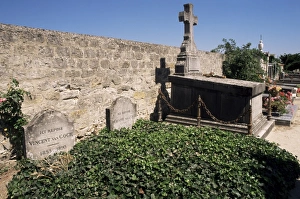 Artist Prints: Vincent Van Gogh and brother Theo buried together, Auvers sur Oise, France, Europe