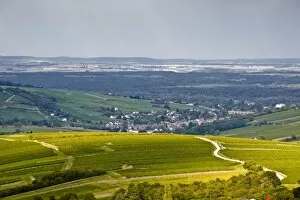 Images Dated 17th August 2011: The vineyards of Sancerre under a passing storm at the end of summer, Cher, Centre, France, Europe