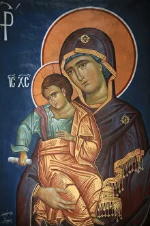 Images Dated 18th April 2006: Virgin and Child, Greek Orthodox icon, Thessaloniki, Macedonia, Greece, Europe