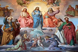 Cultures Prints: Virgin Mary, Jesus and God, Vatican Museum, Vatican, Rome, Lazio, Italy, Europe
