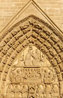 Images Dated 12th May 2008: Virgins Gate tympanum, Notre Dame cathedral west wing, Paris, France, Europe