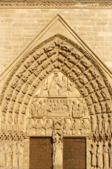 Images Dated 12th May 2008: Virgins Gate tympanum, west front, Notre Dame Cathedral, UNESCO World Heritage Site