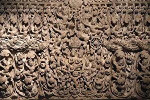 Reliefs Prints: Vishnu from Angkor Wat western entrance central Gate. Eastern lintel, Musee Guimet