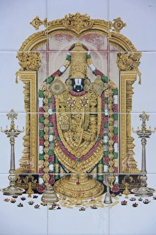 Vishnu, Sri Maha Mariamman temple, Kuala Lumpur, Malaysia, Southeast Asia, Asia