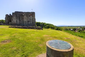 United Prints: Visit to Dundonald Castle and its orientation table in South Ayrshire on a sunny day in Scotland