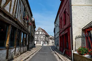Front Prints: Visit half timbered houses in Provins France showcasing unique architecture