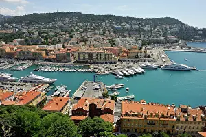 Yachts Prints: Visit to the harbour in Nice showcases the boats