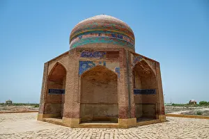 South Prints: Visit to the historic Makli Necropole featuring a blue dome structure and ancient architecture