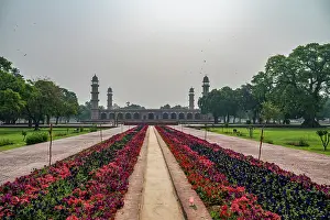 Landscaping Prints: Visit to the historical tomb with its garden and pathway lined with flowers in Lahore