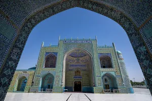 Daylight Prints: Visit to the Mausoleum of Imam Ali with its blue tiles and distinct architecture in Mazar-e-Sharif