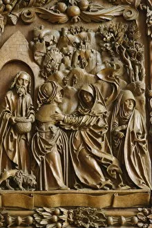 Images Dated 5th April 2010: Detail of the Visitation of the Blessed Virgin Mary on the carved altar, dating from 1509