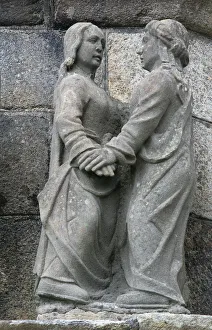 Images Dated 3rd May 2006: The Visitation on the Plougonven calvary, Plougonven, Finistere, Brittany, France, Europe