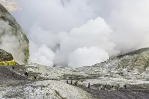 Steaming Prints: Visitors at an active andesite stratovolcano on White Island