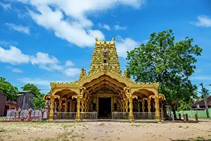Rituals Prints: Visitors explore the architecture and grounds of Nallur Kandaswamy Devasthanam Hindu temple in Jaffna