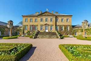 Enjoyment Prints: Visitors explore the garden and exterior of Dumfries House on a sunny day in Cumnock