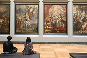 Art Gallery Collection: Visitors in the Medicis Gallery, The Louvre Museum, Paris, France, Euruope