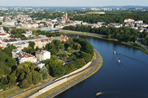 Krakow Prints: Vistula River, Krakow, Malopolska, Poland, Europe