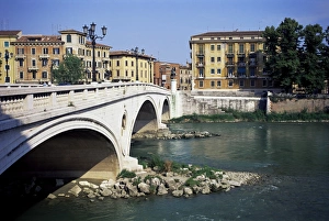 River Adige Prints: Vittoria Bridge and River Adige