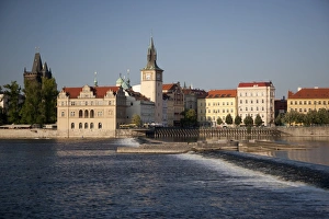 Images Dated 17th June 2009: Vltava River and Smetana Museum, Prague, Czech Republic, Europe