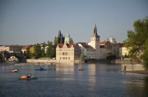 Vltava River and Smetana Museum, Prague, Czech Republic, Europe
