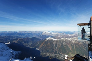Viewing Platform Prints: Into the Void viewing platform on Aiguille du Midi, Chamonix, Rhone Alpes, Haute Savoie