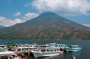 Volcano Prints: Volcan San Pedro, Santiago Atitlan, Lake Atitlan, Guatemala, Central America