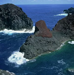 Volcanic coastline, Graciosa, Azores, Atlantic