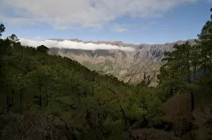 Volcanic crater of Taburiente, La Palma, Canary Islands, Spain, Europe