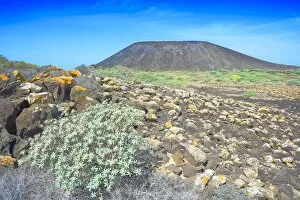 Images Dated 4th March 2007: Volcanic landscape, Isla de los Lobos, Fuerteventura, Canary Islands, Spain, Europe