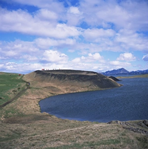 Volcanic pseudocraters near village of Skutustadir