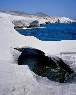 Milo Prints: Volcanic rock formations on the coast