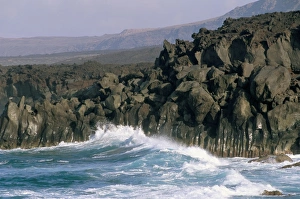 Timanfaya Prints: Volcanic rocks and sea, Parque Nacional de Timanfaya, Lanzarote, Canary Islands
