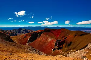 Volcanic Terrain Prints: The Volcanic Tongariro Crossing, UNESCO World Heritage Site, North Island, New Zealand
