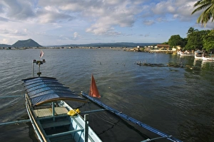 Luzon Prints: Volcano and colourful Banka fishing boats