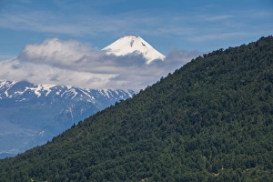 Southern Chile Prints: Volcano Villarrica and the beautiful landscape, Southern Chile, South America
