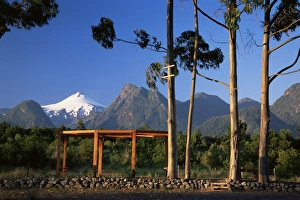 Volcano Prints: Volcano Villarrica, Villarrica National Park, Curarrehue, Chile, South America