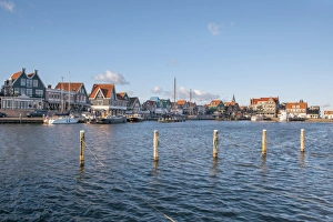 The Netherlands Prints: Volendam harbour, North Holland, The Netherlands (Holland), Europe