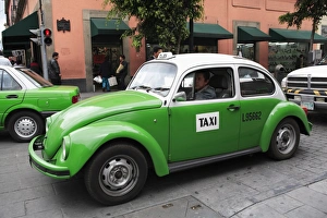 Front Prints: Volkswagen taxi cab, Mexico City, Mexico, North America