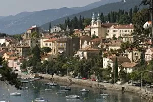 Volosco harbour, Opatija, Kvarner Riviera, Croatia, Adriatic, Europe