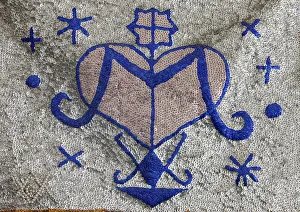 Voodoo Prints: Voodoo pearl flag, Port-au-Prince, Haiti, West Indies, Central America
