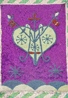 Flag Prints: Voodoo pearl flag, Port-au-Prince, Haiti, West Indies, Central America