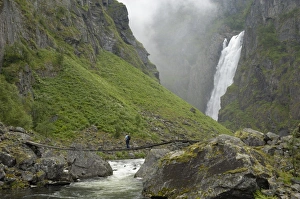 Voringfoss waterfall, near Eidfjord, Hordaland, Norway, Scandinavia, Europe