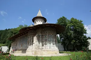 Romania Prints: Voronet Monastery, 1488, UNESCO World Heritage Site, Gura Humorului, Suceava County