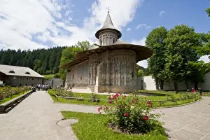 Voronet Prints: Voronet Monastery in the Bucovina, UNESCO World Heritage Site, Romania, Europe