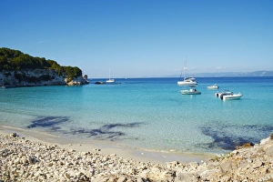 Voutoumi beach, Antipaxos, Antipaxi, Ionian Islands, Greek Islands, Greece, Europe